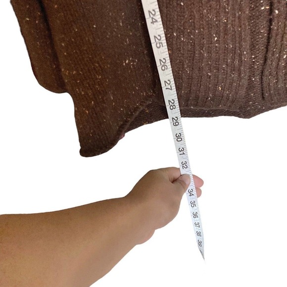 Soft Surroundings M Chateau Cardigan Sweater Duster Brown Wool Cashmere Long - Picture 7 of 7